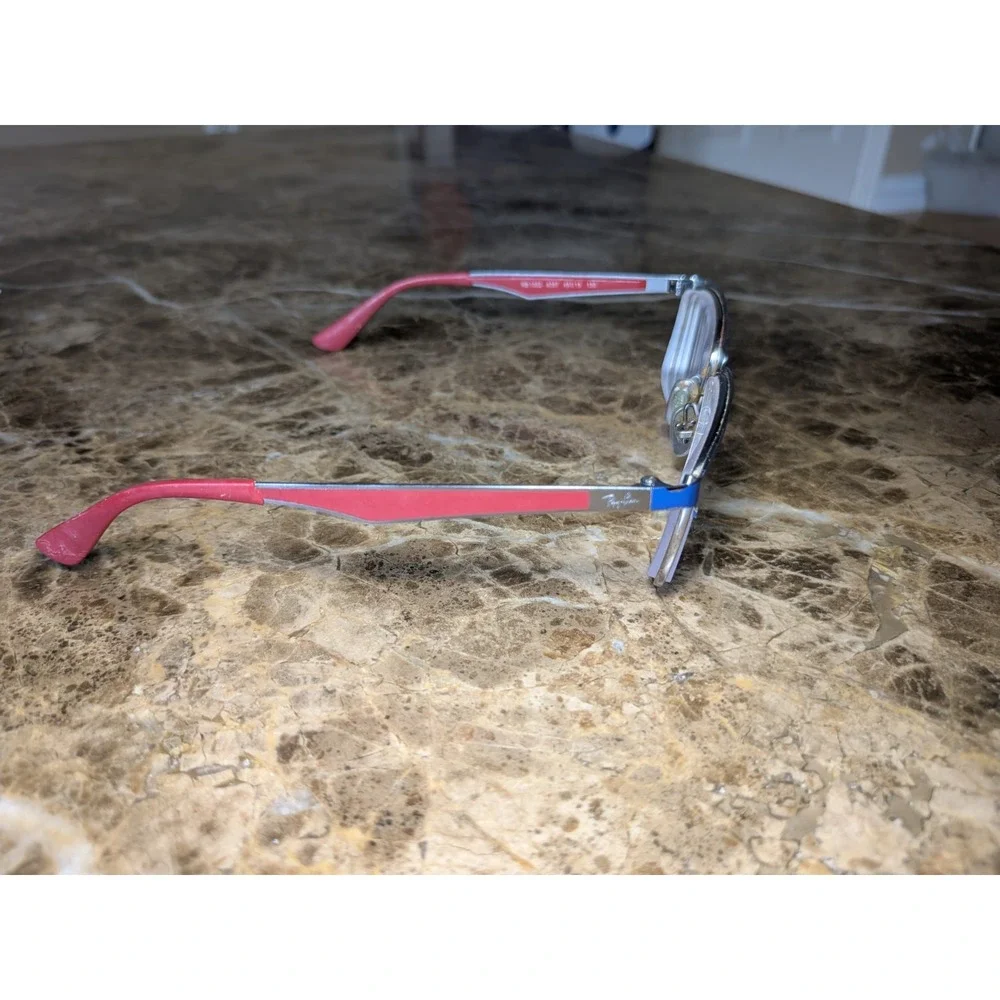 RAY-BAN JR‎ RB1052 4057 Blue Silver/Red Eyeglasses Frame 49-15-130